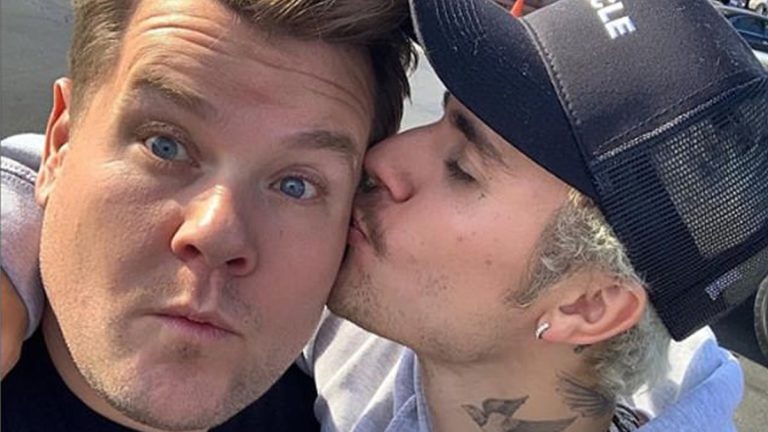 Justin Bieber, James Corden filmed faking Carpool Karaoke by pedestrian