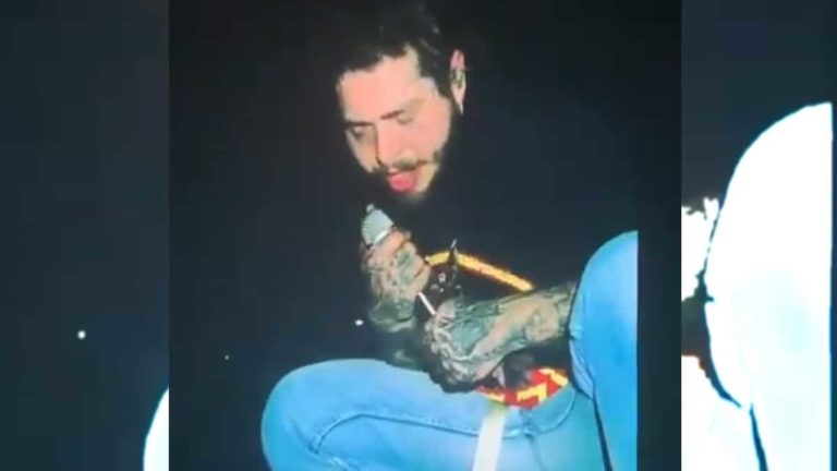 Fans petition to get Post Malone help after he collapses on stage on drugs