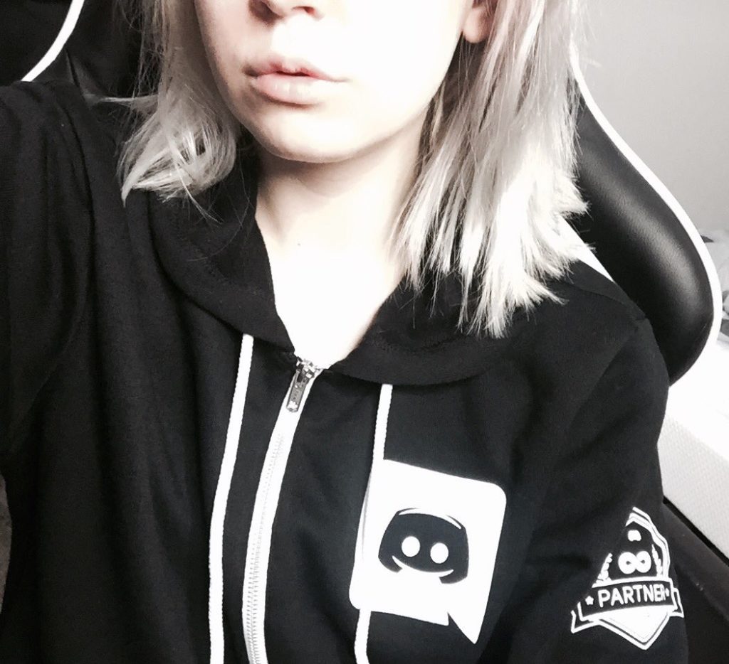 Girl in Discord partner hoodie
