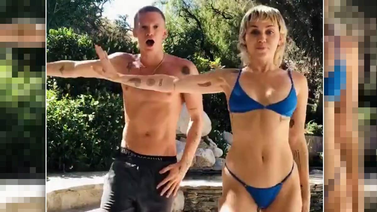 Miley Cyrus and Cody Simpson enjoy dancing in the sun on TikTok video