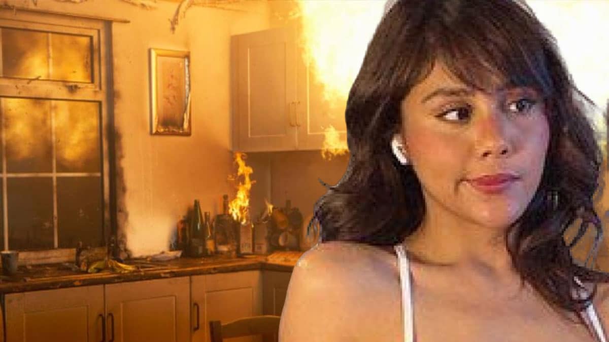 Neekolul almost burns house down live during cooking stream wearing a maid outfit