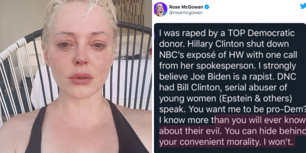 Rose McGowan calls democrats evil