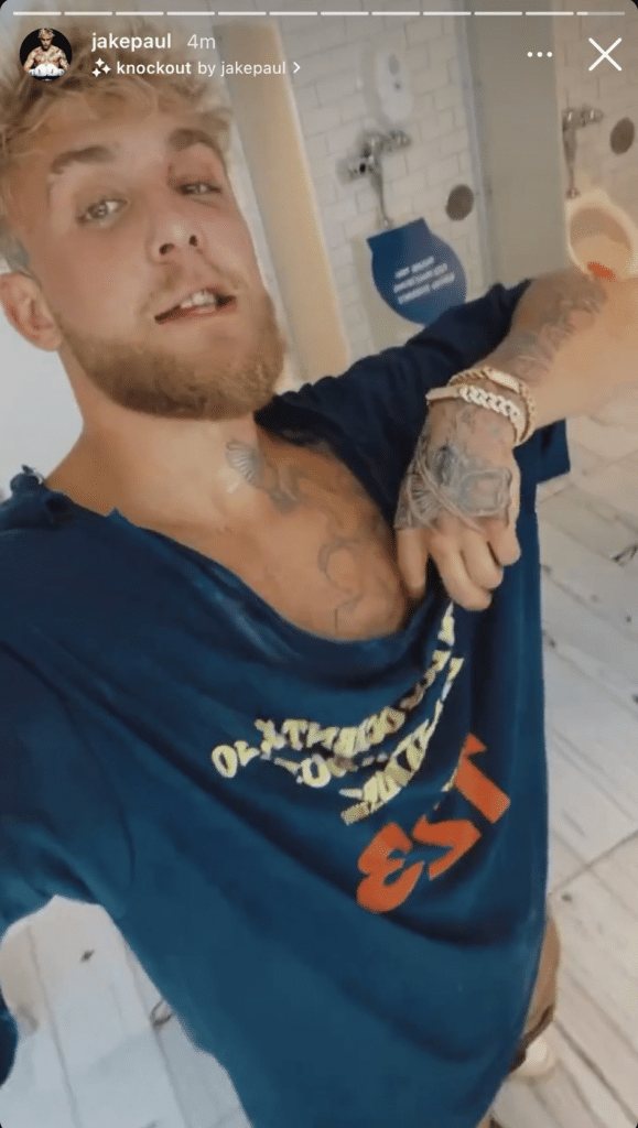 Jake Paul minor injuries after being punched by Floyd Mayweather