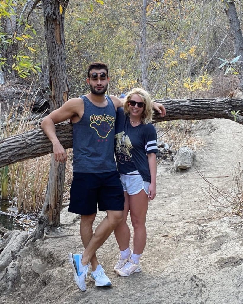 Britney Spears with her boyfriend/hushand