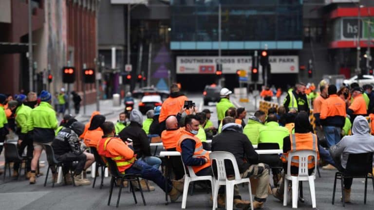 Melbourne Tradie anti-lockdown protest blackout