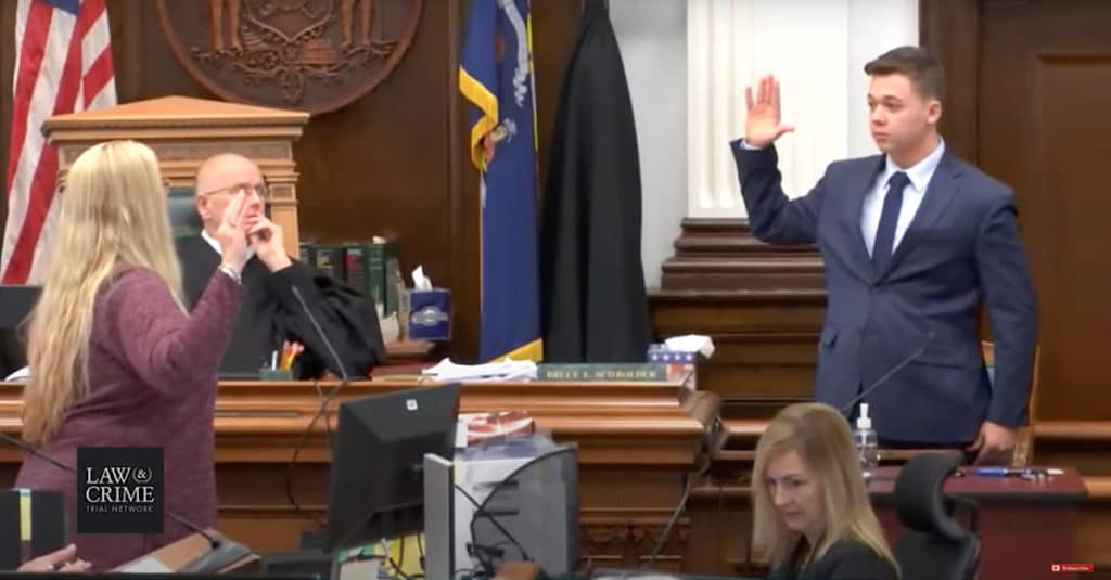 Kyle Rittenhouse takes oath and stand