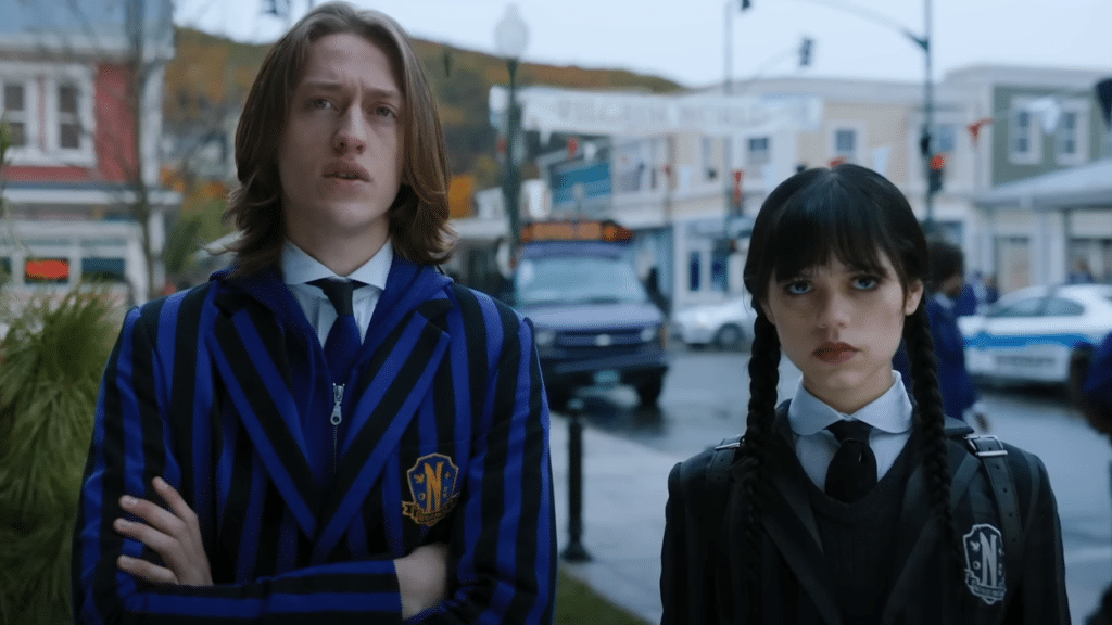 Xavier Thorpe and Wednesday Addams (Netflix)