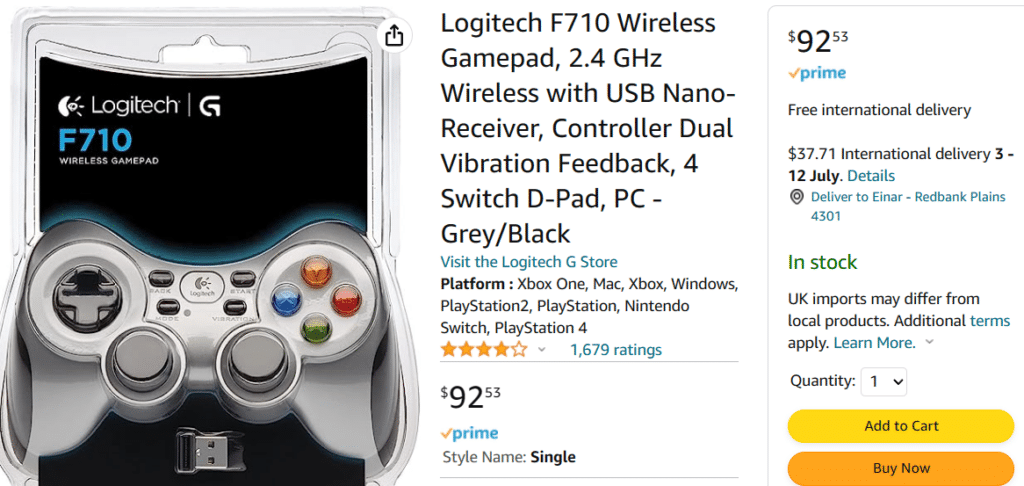 Logitech controller