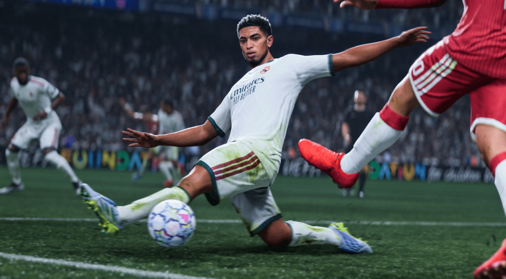 EA Sports FC 27 football gameplay.