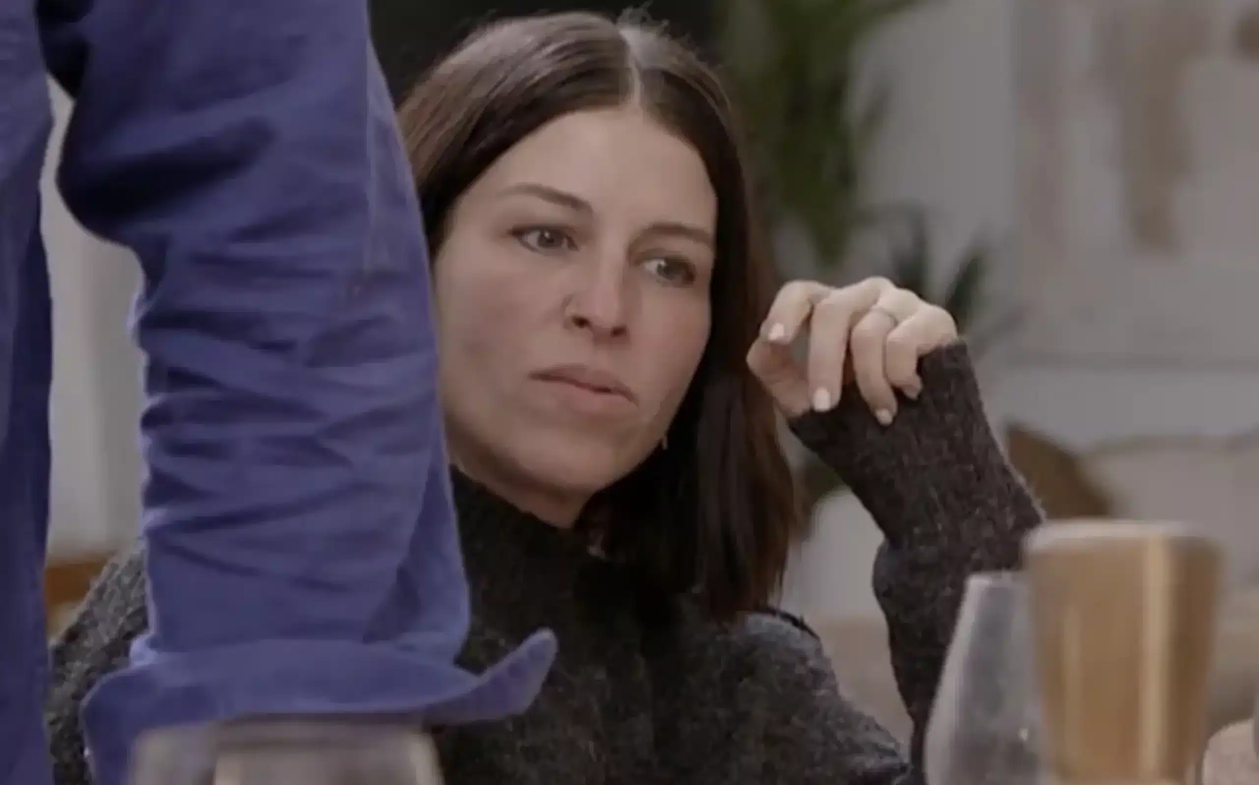 A contestant at the dinner table in The Block 2026 episode 26