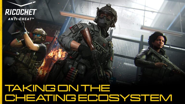 RICOCHET Anti-Cheat artwork featuring Call of Duty operators