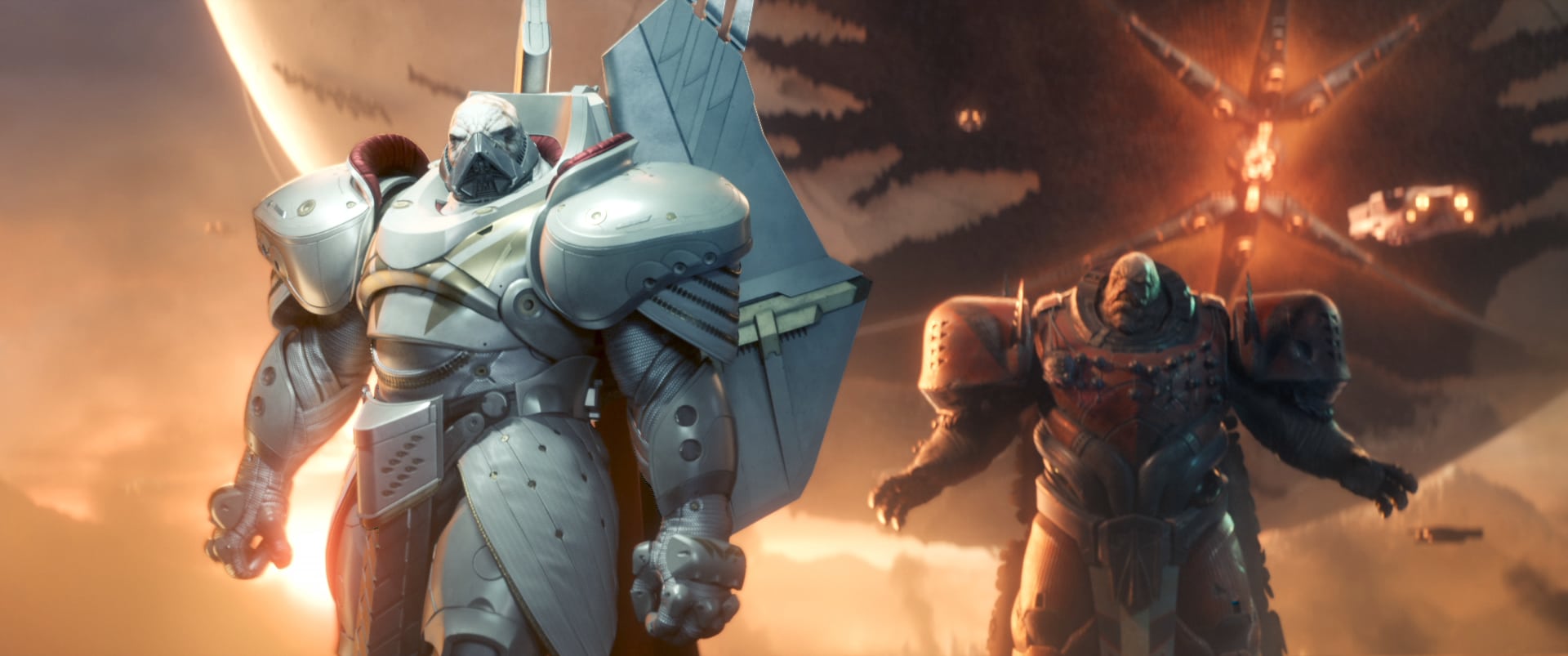Destiny 2 Red War artwork showing Dominus Ghaul in white armour
