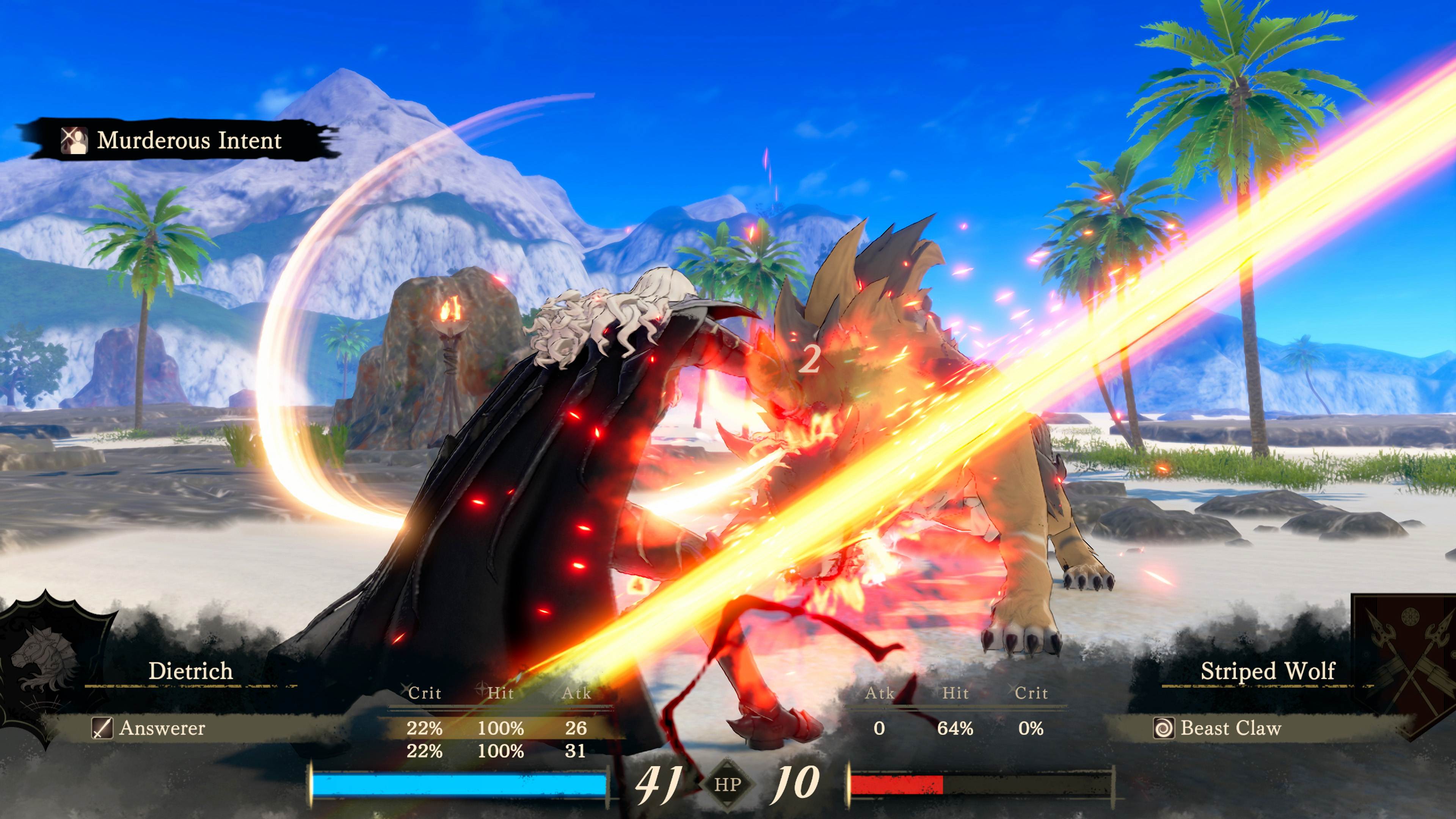 Characters using a powerful attack in Fire Emblem Fortune’s Weave