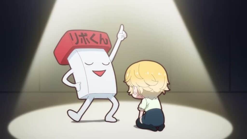 A kneeling trader faces a cheerful margin-call mascot in the FX Fighter Kurumi-chan trailer