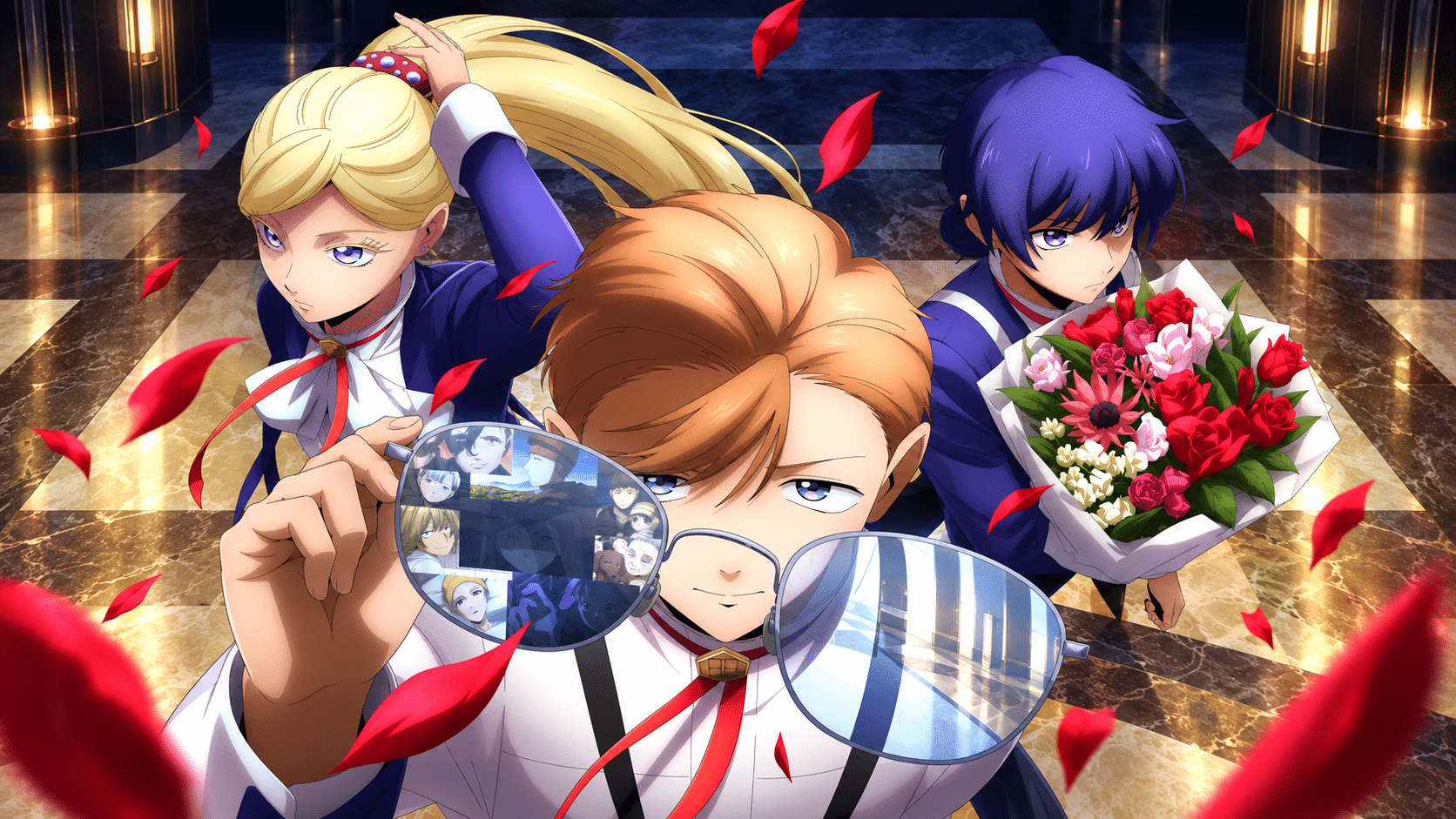 Ikuro Hoshi, Sara Haizaki and Shiba Kirihara in a luxurious hotel for HOTEL INHUMANS Season 2