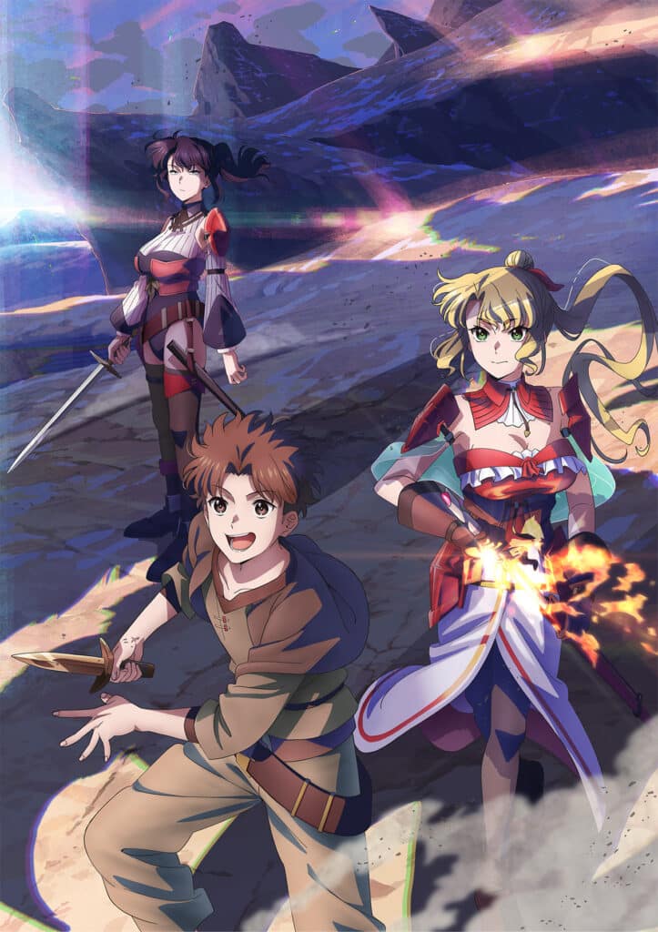 Rein fights alongside Lilly and another adventurer in The Laid-Off Cheat-Granting Mage Enjoys a Second Lease on Life