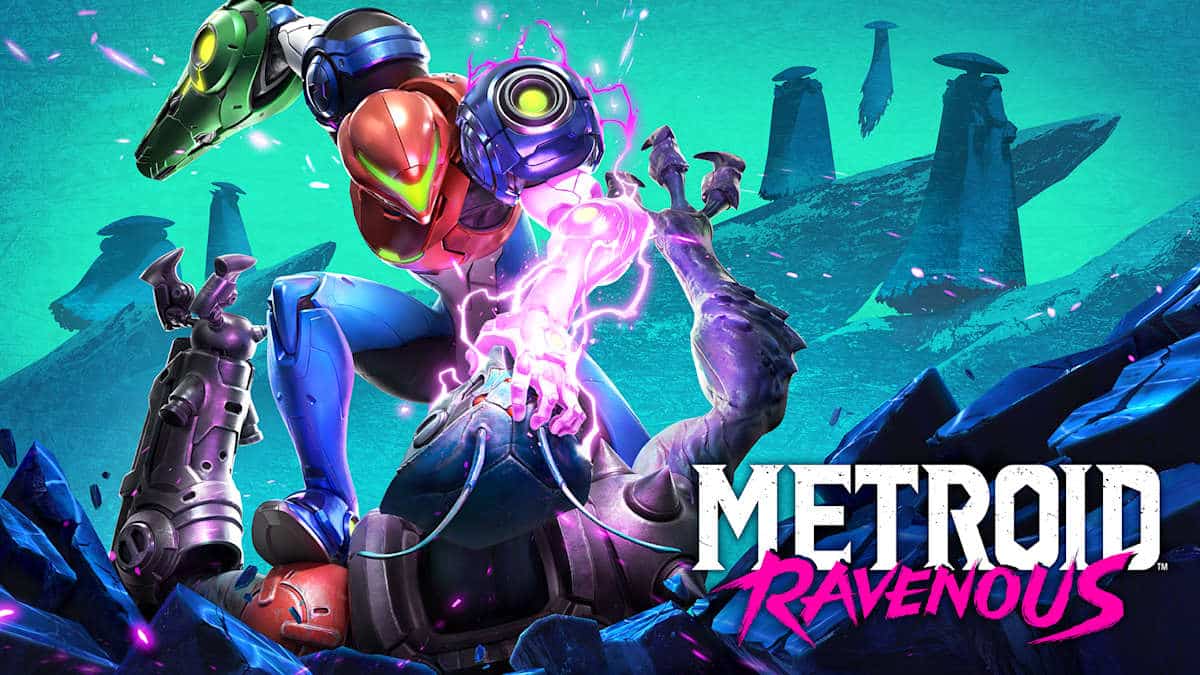 Samus Aran in official Metroid Ravenous key art for Nintendo Switch 2.