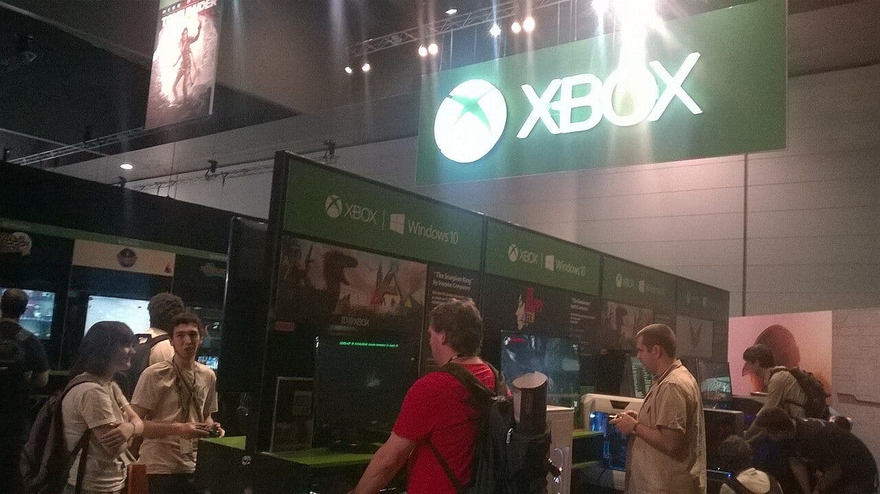 Attendees at an Xbox booth during PAX Australia 2015