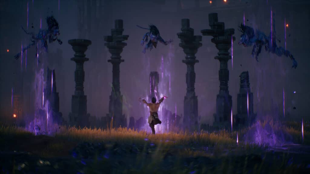 Darsh uses mystical powers against airborne enemies in Raji Kaliyuga