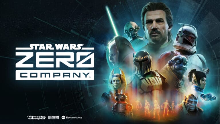 Official Star Wars Zero Company key art showing the tactical squad and game logo.
