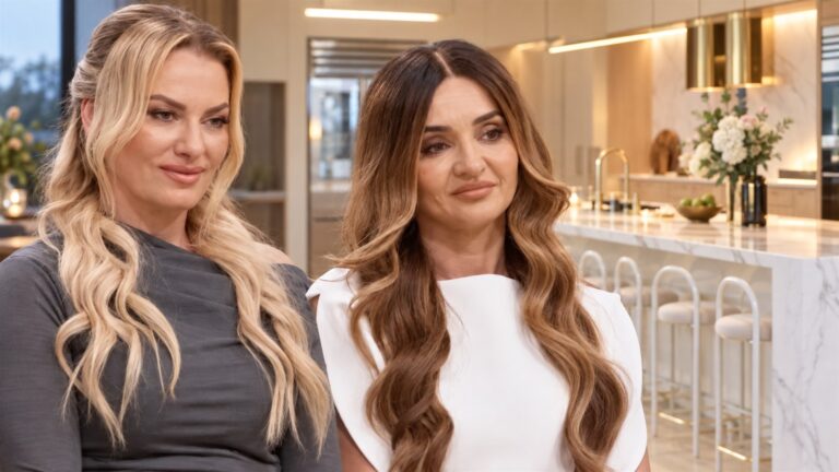 Courtney and Sev in a luxury kitchen on The Block 2026