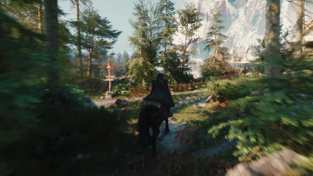 Ciri rides through a forest in The Witcher 4 technical presentation