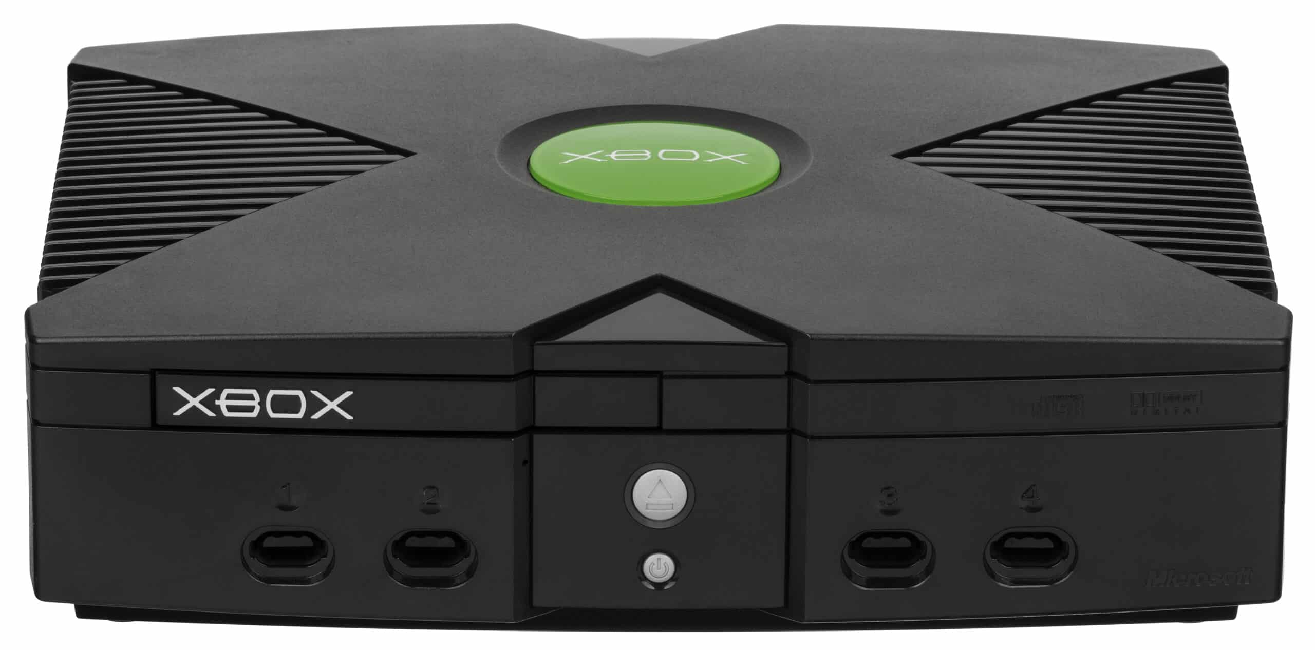 Original Xbox console on a white background