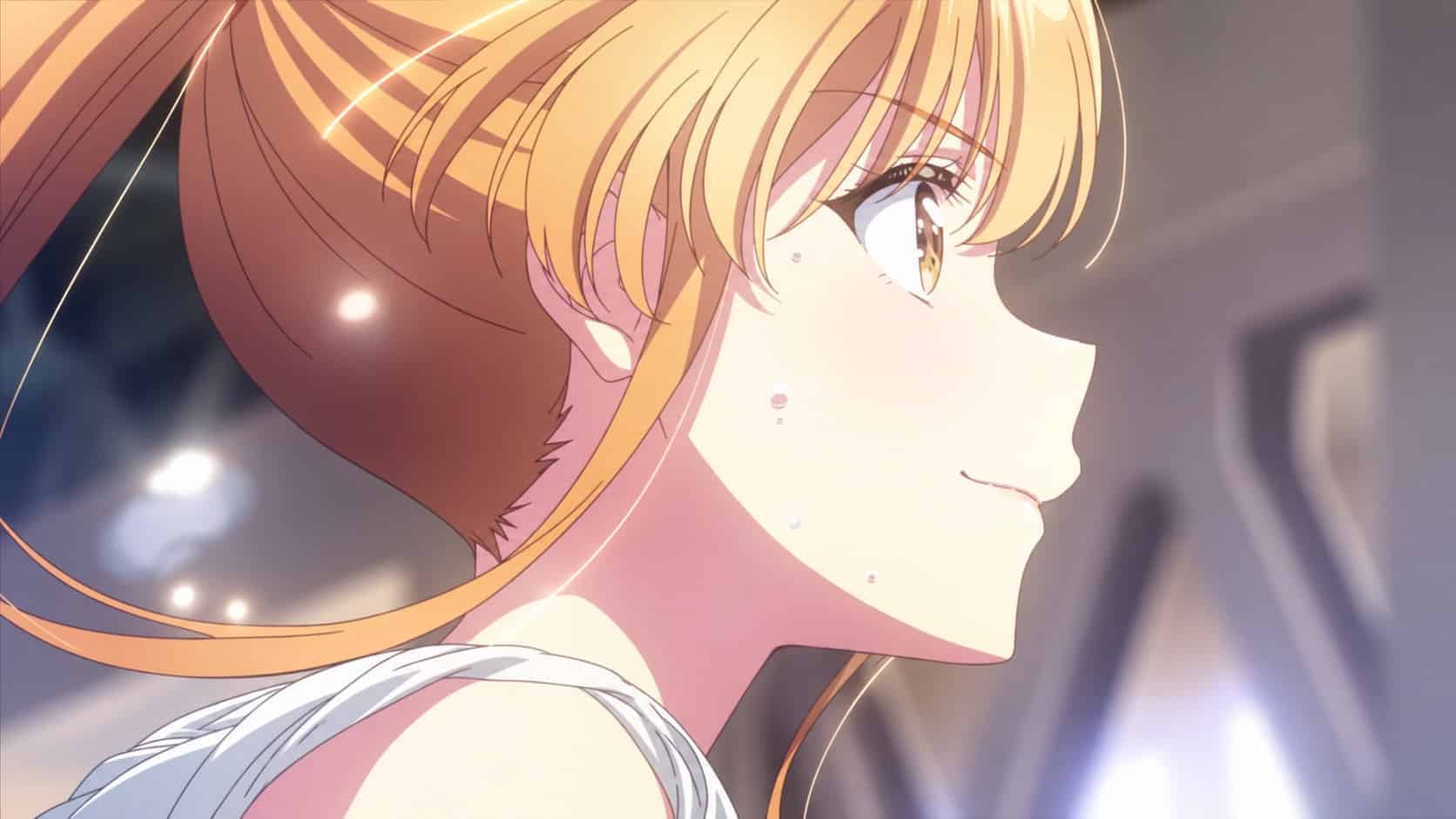 A blonde student looks ahead in the Chitose Is in the Ramune Bottle second-cour trailer