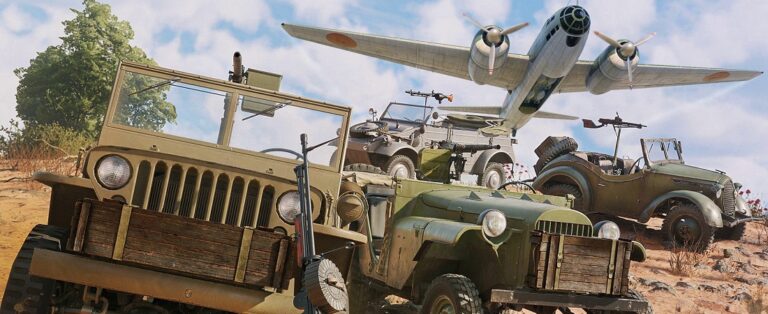 Machine-gun-equipped vehicles in Enlisted Off-road Patrol