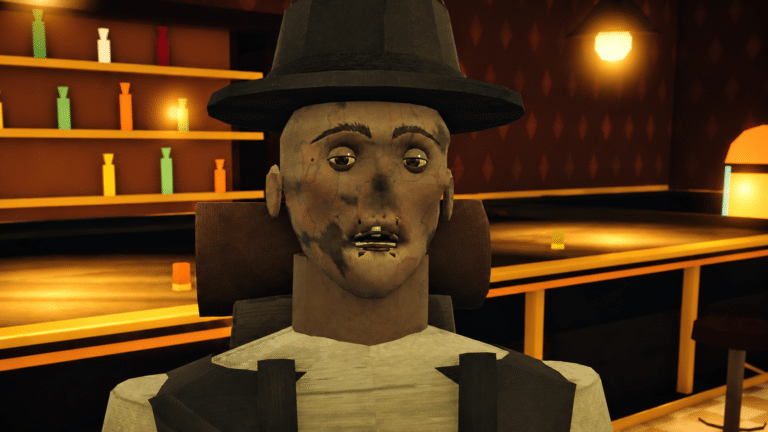 Low-poly character in the AI-built Fallout New York browser game