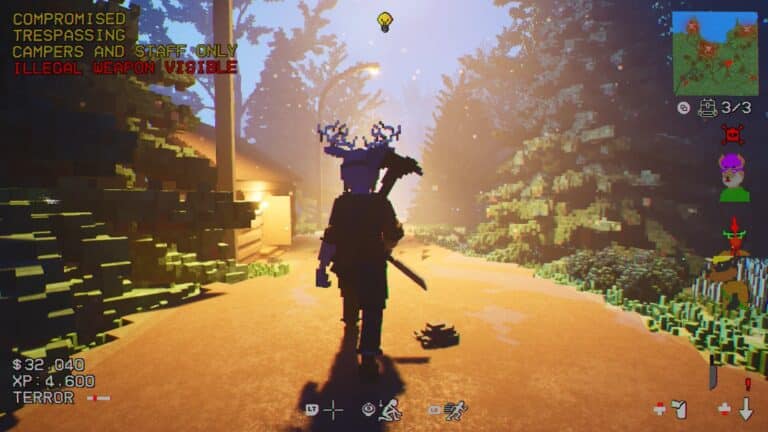 A masked killer stalks a road in Gone Feral