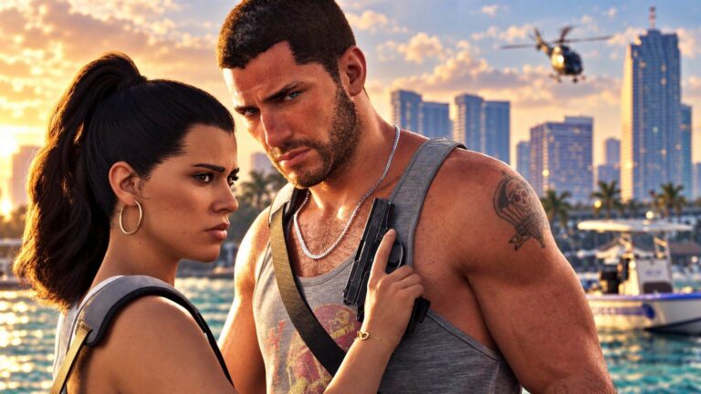 Lucia Caminos and Jason Duval in Vice City