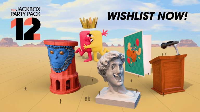 The five games represented in Jackbox Party Pack 12 artwork