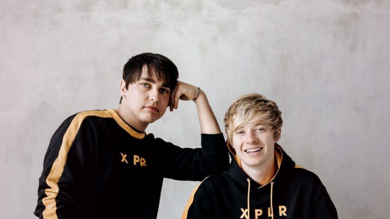 Sam Golbach and Colby Brock in an editorial portrait