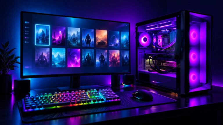 A modern gaming PC and digital game library